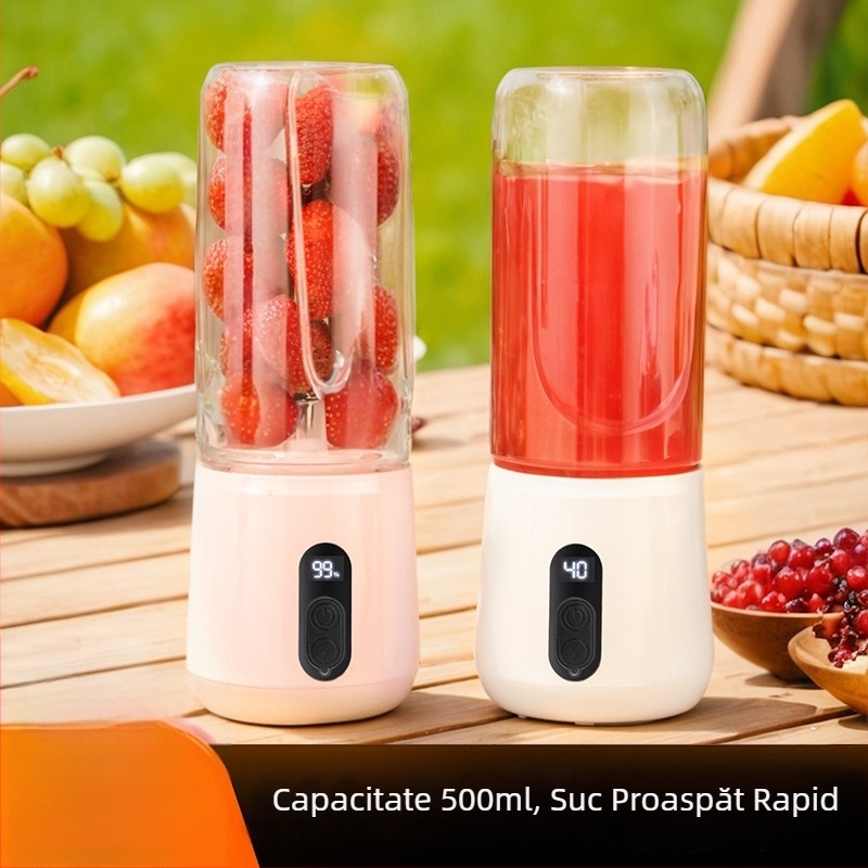 Storcător și blender portabil cu încărcare wireless, capacitate sub 1 L, tensiune ≤36 V, viteză 10000–19999 rpm, 6+ lame