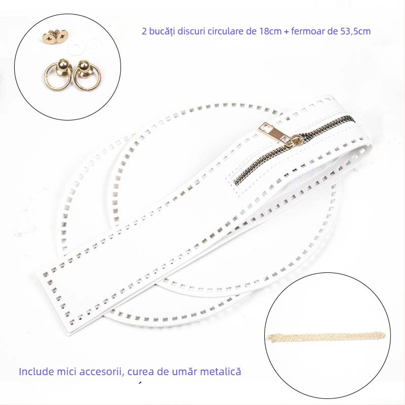 Kit DIY Bucket Bag: Piele PU, Stil urban minimalist, Impermeabil, Ultra-ușor, Rezistent la uzură (Vară 2024)