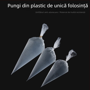 Sac de decorare de unică folosință, din plastic PO, fără inscripții, aproximativ 100 de bucăți, pentru decorarea torturilor, stil modern minimalist