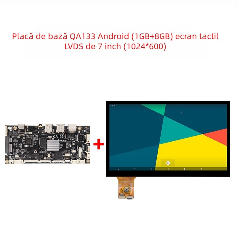 Placă Android Allwinner A133, quad-core 1.8 GHz, 1GB RAM + 8GB flash, alimentare 12V 2A, USB: 2 porturi host (OTG opțional) + 3 porturi USB, TTL 3.3V serial, pentru afișaje publicitare și semnalizare digitală