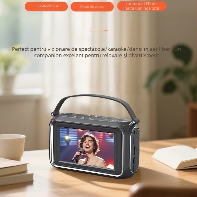 Boxă Bluetooth portabilă cu display, 2 difuzoare, 30W, Bluetooth 5.1, baterie încorporată 2000–4000 mAh, rază de acțiune 15 m