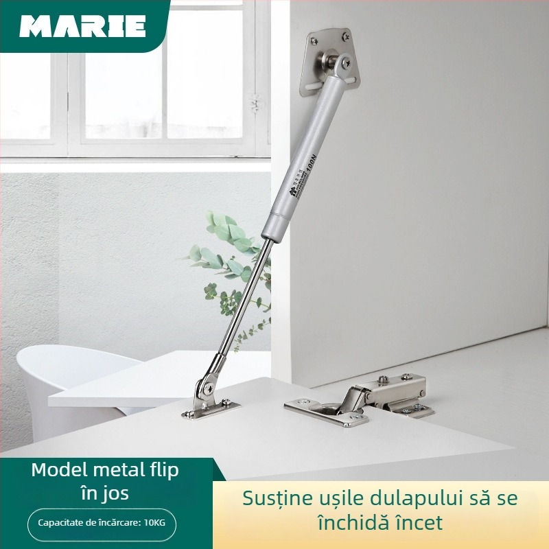 Sprijin hidraulic pentru ușile de dulap – oțel laminat la rece, Mary, pentru dulapuri, stil modern minimalist, finisaj electroplacat