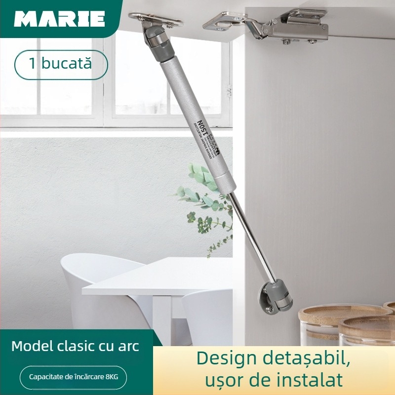 Sprijin hidraulic pentru ușile de dulap – oțel laminat la rece, Mary, pentru dulapuri, stil modern minimalist, finisaj electroplacat