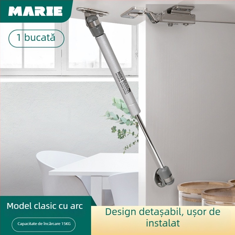 Sprijin hidraulic pentru ușile de dulap – oțel laminat la rece, Mary, pentru dulapuri, stil modern minimalist, finisaj electroplacat