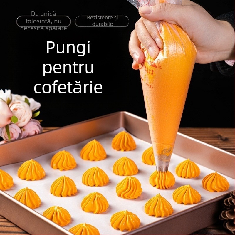 Sac de decorare de unică folosință din PE pentru cofetărie și decorare – pungă triunghiulară, groasă