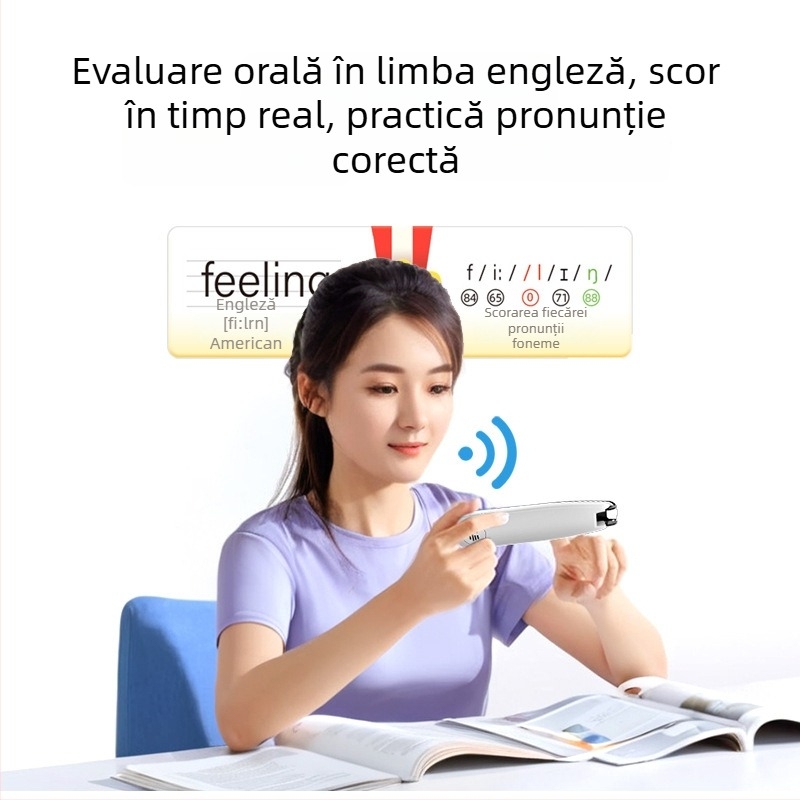 Peniță translator cu traducere Chineză–Engleză, dicționar, funcții de citire și scanare, Bluetooth, baterie litiu reîncărcabilă de 5V