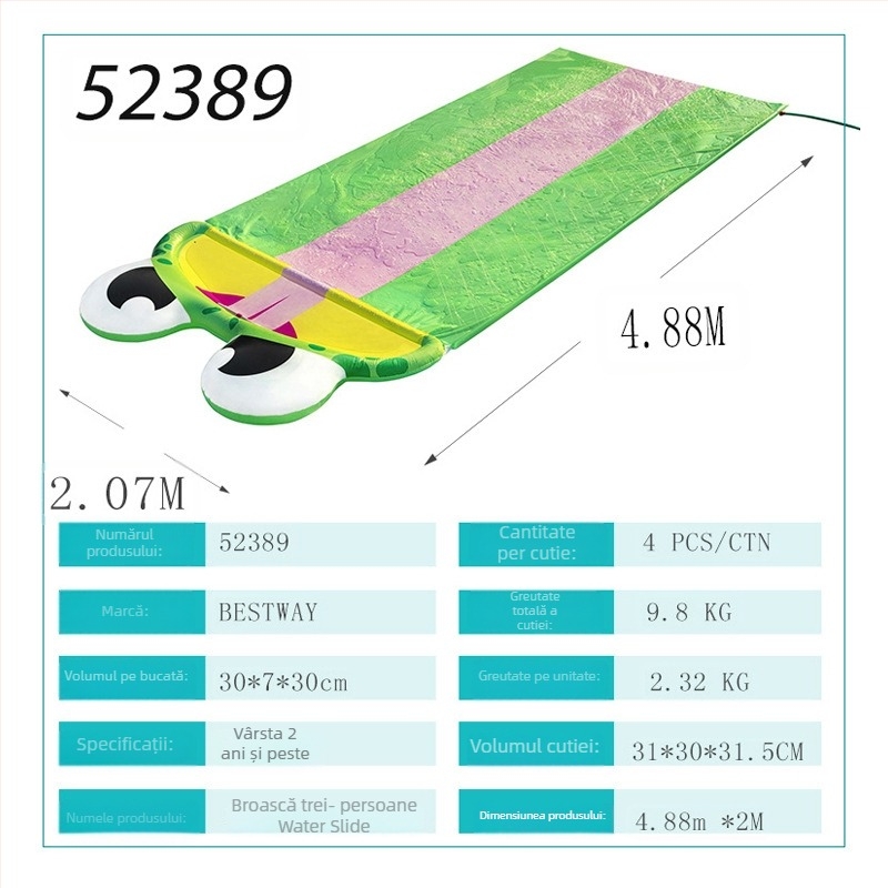 Bestway PVC jucărie gonflabilă de apă pentru trei persoane, schi nautic pentru copii 7–14 ani