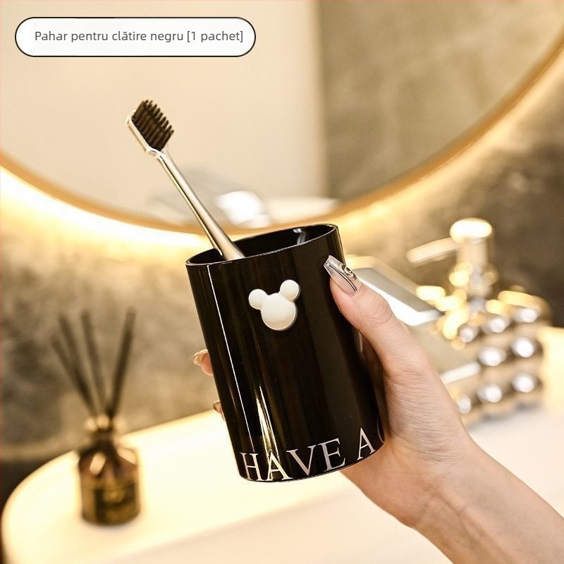 Set de cupe pentru periuțe de dinți și clătire bucală din rășină pentru cupluri