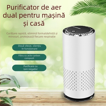 Purificator de aer auto cu ioni negativi, eliminare formaldehidă, PM2.5 filtrare, alimentare USB