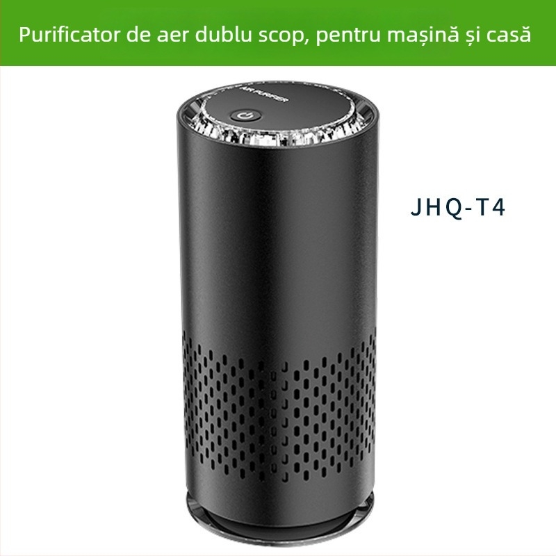 Purificator de aer auto cu ioni negativi, eliminare formaldehidă, PM2.5 filtrare, alimentare USB
