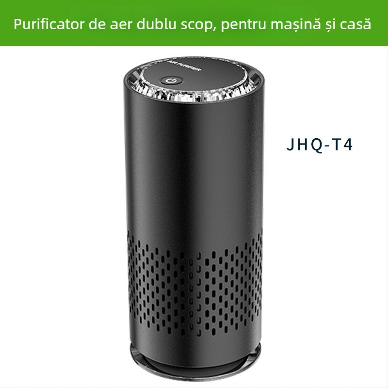 Purificator de aer auto cu ioni negativi, eliminare formaldehidă, PM2.5 filtrare, alimentare USB