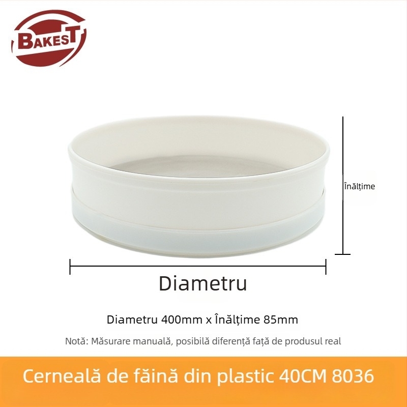 BAKEST Sito pentru făină - material PP, sită cu plasă 50, modelele 038-8031/038-8032/038-8033, Stil minimalist modern