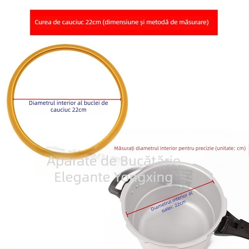 Inel universal de etanșare din aluminiu pentru oală sub presiune, model 24, compatibil cu oale cu fund dublu