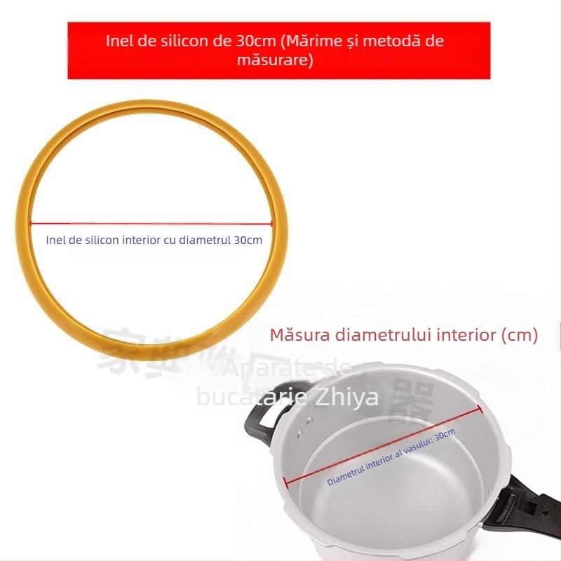 Inel universal de etanșare din aluminiu pentru oală sub presiune, model 24, compatibil cu oale cu fund dublu