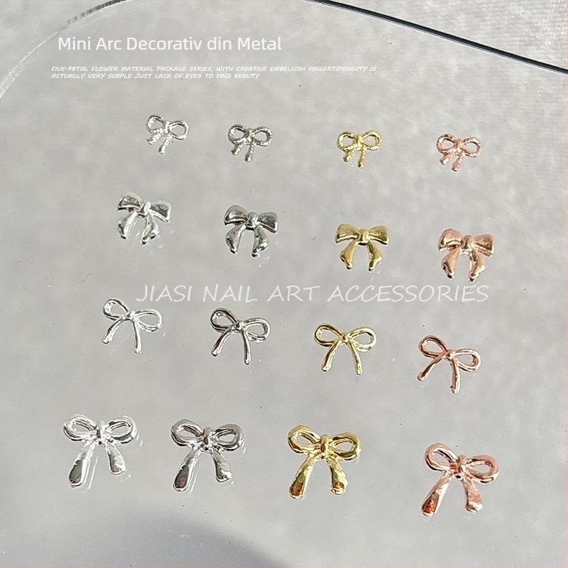 Accesorii pentru unghii cu modele de fundă și fluture, seria Alloy Butterfly, din aliaj, etichetă privată licențiată.