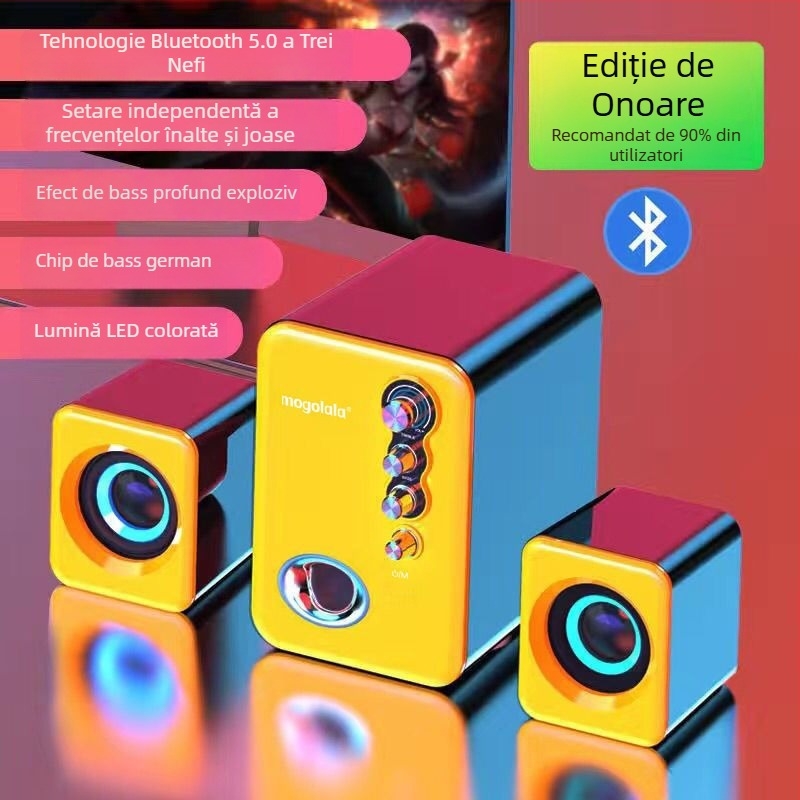 Difuzor pentru PC, cu subwoofer, 2.1 canale, sunet de înaltă calitate