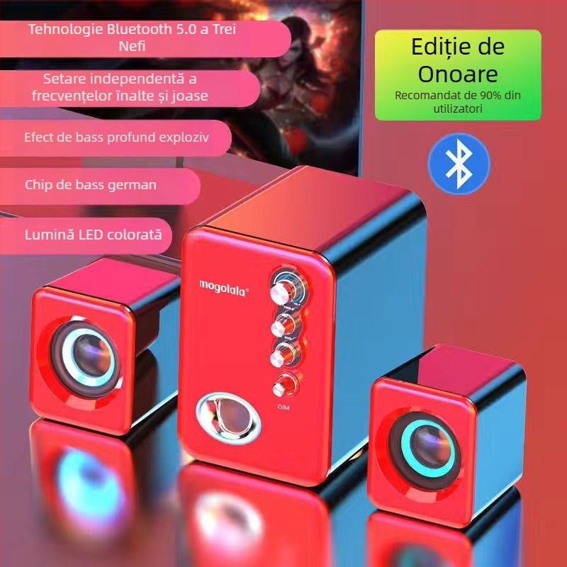 Difuzor pentru PC, cu subwoofer, 2.1 canale, sunet de înaltă calitate