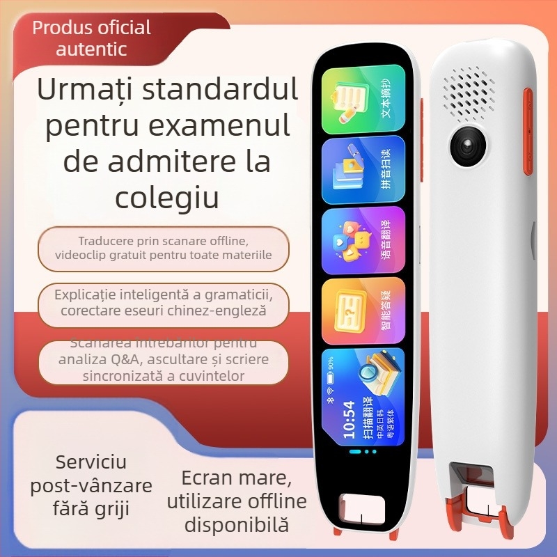 Pen de citire în limba engleză cu traducere, model A27, baterie Li-ion reîncărcabilă, MP3 audio, carcasă ABS