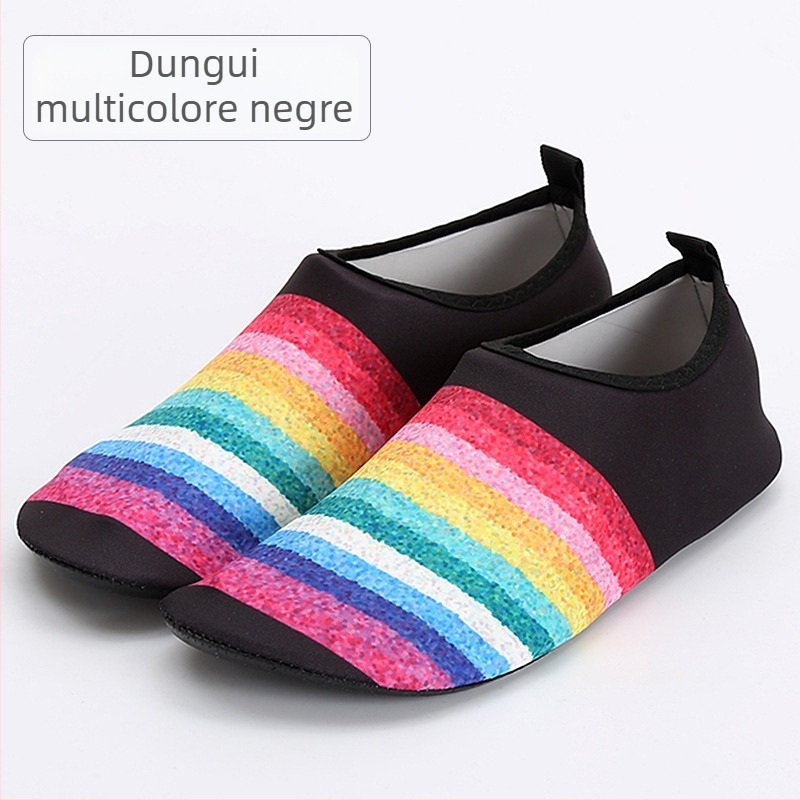 Pantofi de apă unisex pentru exterior, vară, partea superioară Lycra stretch, talpă EVA, design joasă, pentru fitness și înot în apă