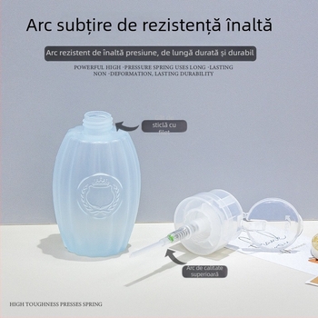Sticlă de dizolvant pentru unghii cu dozator prin apăsare și capac rotativ cu încuietoare, din plastic, stil minimalist, pachet 60 bucăți, OEM, origine China