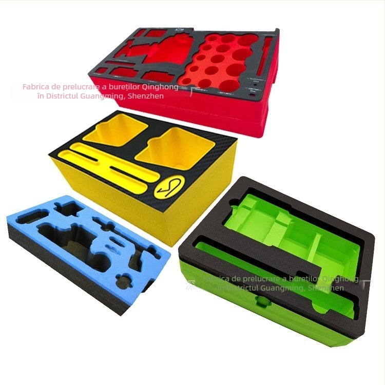 Tavă interioară cu inserție EVA pentru cutii din aluminiu de aviație, drone și echipament – gravură CNC, personalizabilă după desene și mostre; amortizare a șocurilor, rezistență la uzură