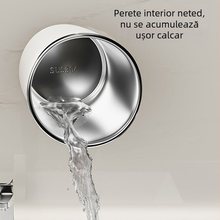 Set din două pahare din oțel inoxidabil pentru gură și periuță, 304, fără personalizare