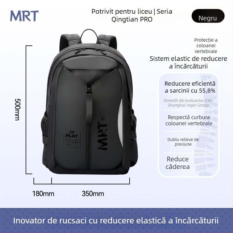Rucsac școlar unisex pentru elevii din clasa a V-a–a VI-a | Capacitate mare, ușor, reduce încărcarea, spate ergonomic, elemente reflectorizante pentru siguranța nocturnă