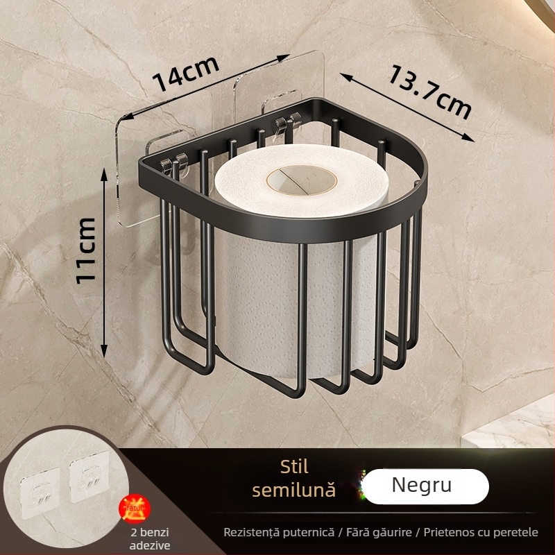 Raft de depozitare montat pe perete pentru baie | Brand Shane Ness | Finisaj vopsire la cuptor | Capacitate de încărcare 5–10 kg | 1 etaj | Stil modern minimalist