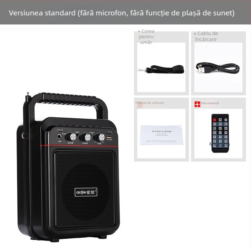 Love Song S60 difuzor karaoke exterior cu placă de sunet încorporată - 10W, baterie 2000–4000 mAh, răspuns în frecvență 100 Hz–20 kHz, SNR ≥75 dB