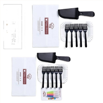 Set de farfurii pentru tort de ziua ta: farfurii și tacâmuri de unică folosință, patru în unu (dreptunghiular, Brand Unique, stil modern minimalist)