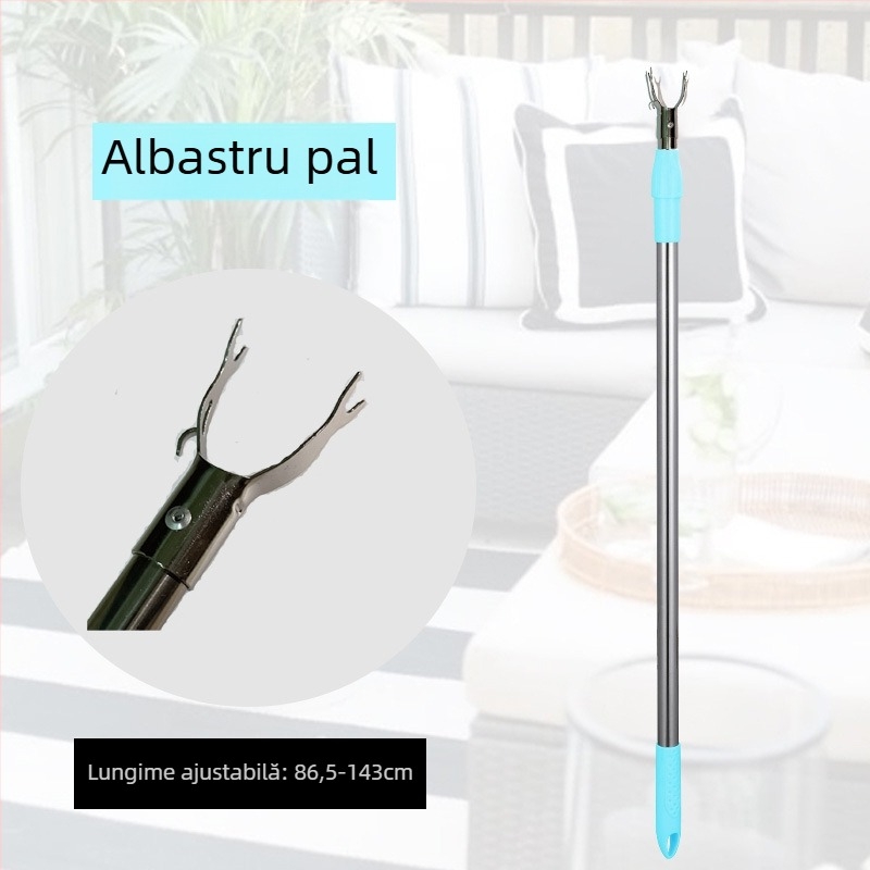 Bară extensibilă pentru uscat haine din oțel inoxidabil pentru balcon, design modern minimalist, Anlin