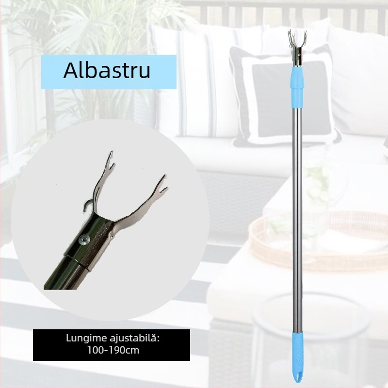 Bară extensibilă pentru uscat haine din oțel inoxidabil pentru balcon, design modern minimalist, Anlin