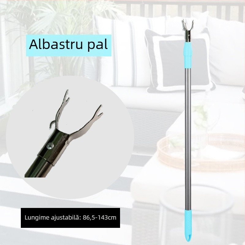 Bară extensibilă pentru uscat haine din oțel inoxidabil pentru balcon, design modern minimalist, Anlin