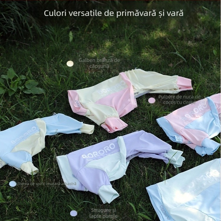 BORORO îmbrăcăminte pentru animale din poliester — vestă ușoară de protecție solară pentru câini și pisici, stil britanic