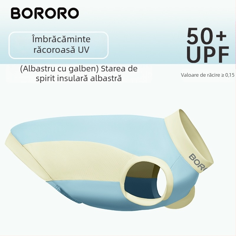 BORORO îmbrăcăminte pentru animale din poliester — vestă ușoară de protecție solară pentru câini și pisici, stil britanic