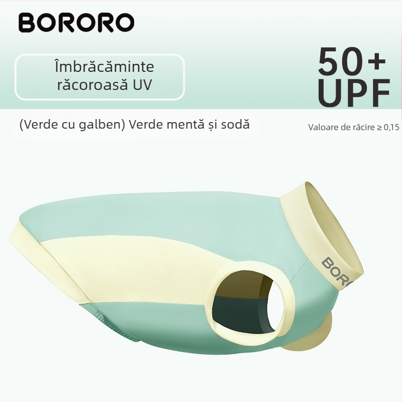 BORORO îmbrăcăminte pentru animale din poliester — vestă ușoară de protecție solară pentru câini și pisici, stil britanic