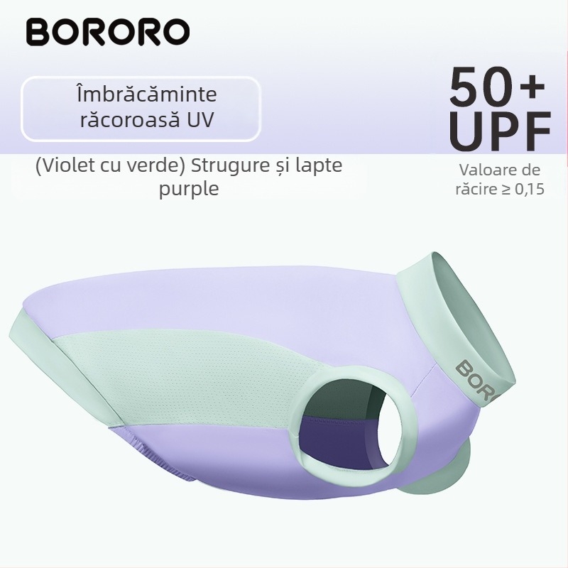 BORORO îmbrăcăminte pentru animale din poliester — vestă ușoară de protecție solară pentru câini și pisici, stil britanic