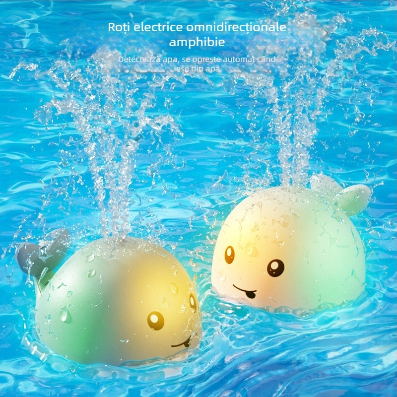Minge de stropit cu senzor pentru baie, cu lumini și muzică, pentru sugari și copii mici | material plastic | jucărie de apă | 0-3 ani | certificat 3C 2020182202016001