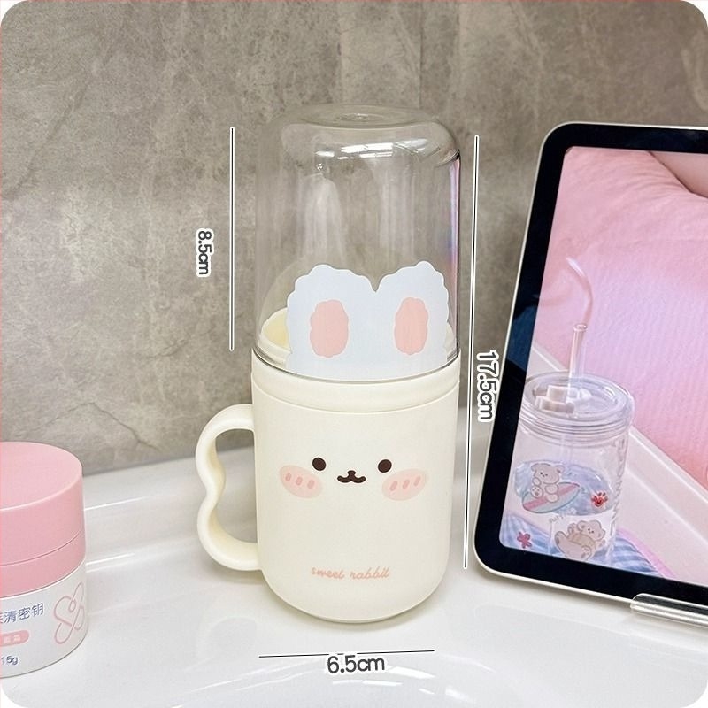 Cană de periuță de dinți cu design drăguț de desene animate - plastic, nu este importat, fără personalizare, cadou de sărbători