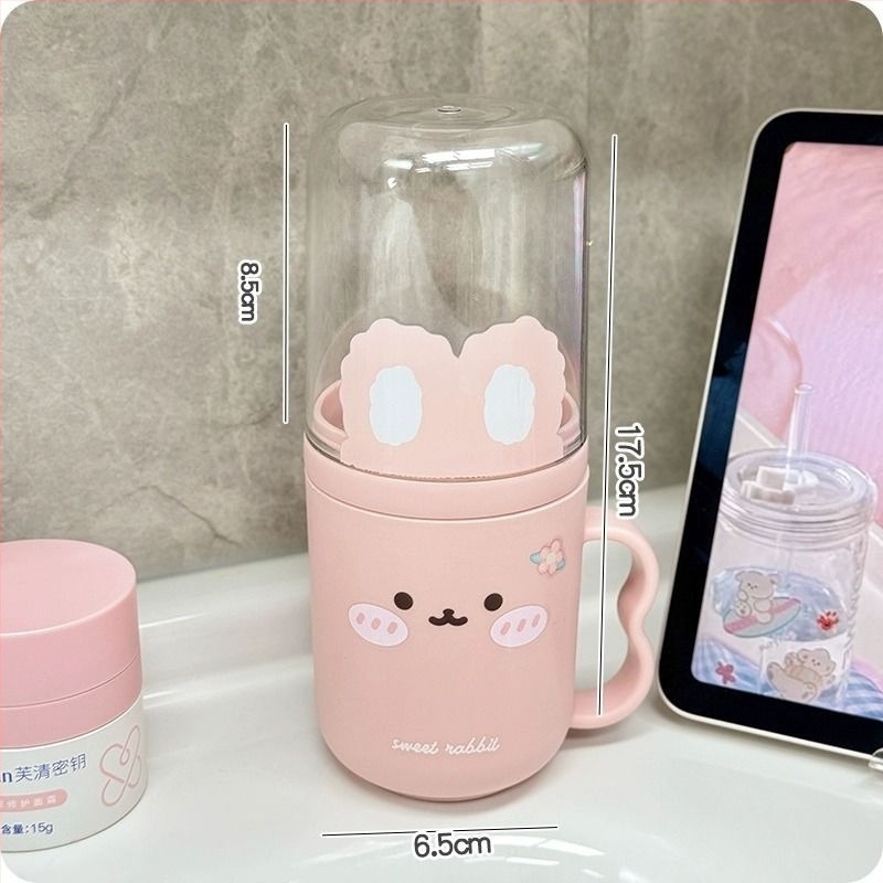 Cană de periuță de dinți cu design drăguț de desene animate - plastic, nu este importat, fără personalizare, cadou de sărbători