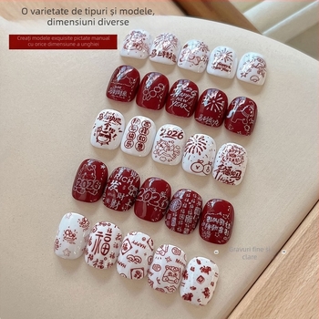 Placă de ștampilat pentru unghii din oțel inox TY546 – Design cu binecuvântare Anul Calului pentru începători