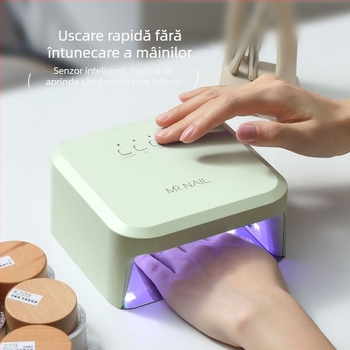 Lampă pentru unghii MR NAIL W307, pătrată, alimentare la priză, lampă de uscare pentru gel de unghii