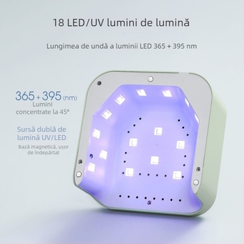 Lampă pentru unghii MR NAIL W307, pătrată, alimentare la priză, lampă de uscare pentru gel de unghii