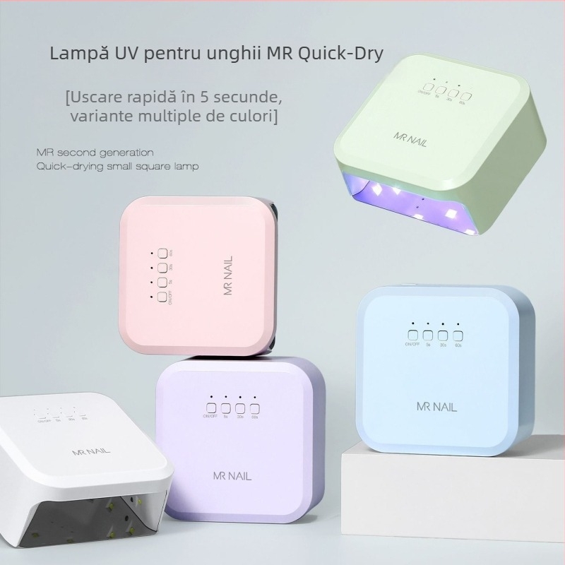 Lampă pentru unghii MR NAIL W307, pătrată, alimentare la priză, lampă de uscare pentru gel de unghii