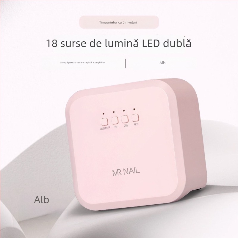 Lampă pentru unghii MR NAIL W307, pătrată, alimentare la priză, lampă de uscare pentru gel de unghii