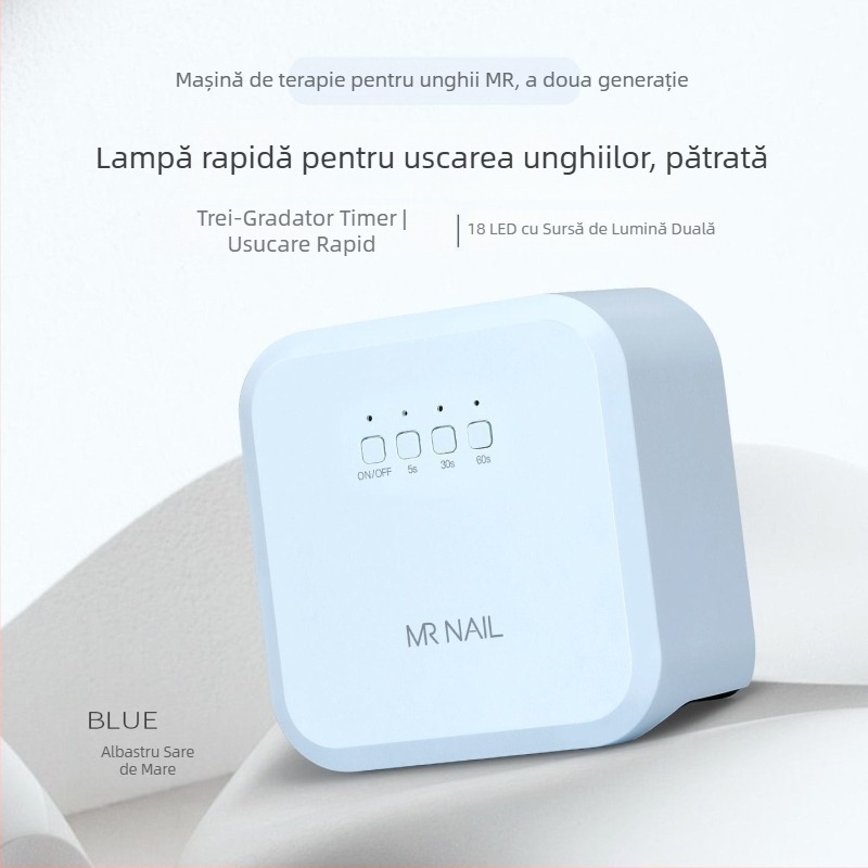 Lampă pentru unghii MR NAIL W307, pătrată, alimentare la priză, lampă de uscare pentru gel de unghii