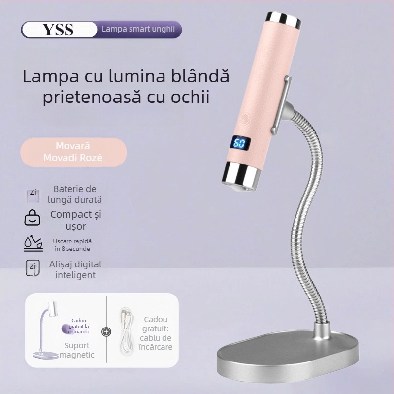 Lampă de uscare pentru unghii, inducție automată, putere mare, uscare rapidă, lampă portabilă, reîncărcabilă