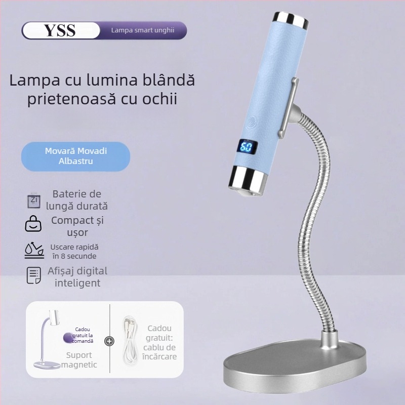 Lampă de uscare pentru unghii, inducție automată, putere mare, uscare rapidă, lampă portabilă, reîncărcabilă
