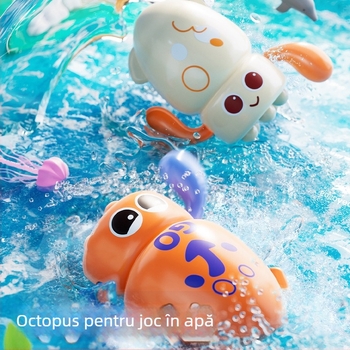 Jucărie de baie pentru copii: caracatița și rața pentru piscină, din plastic, certificat 3C, pentru vârsta 4–6 ani