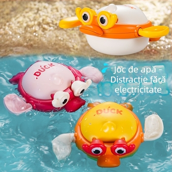 Jucărie de baie pentru copii: caracatița și rața pentru piscină, din plastic, certificat 3C, pentru vârsta 4–6 ani